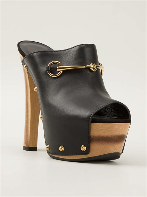 mule shoes gucci|gucci high heel mules.